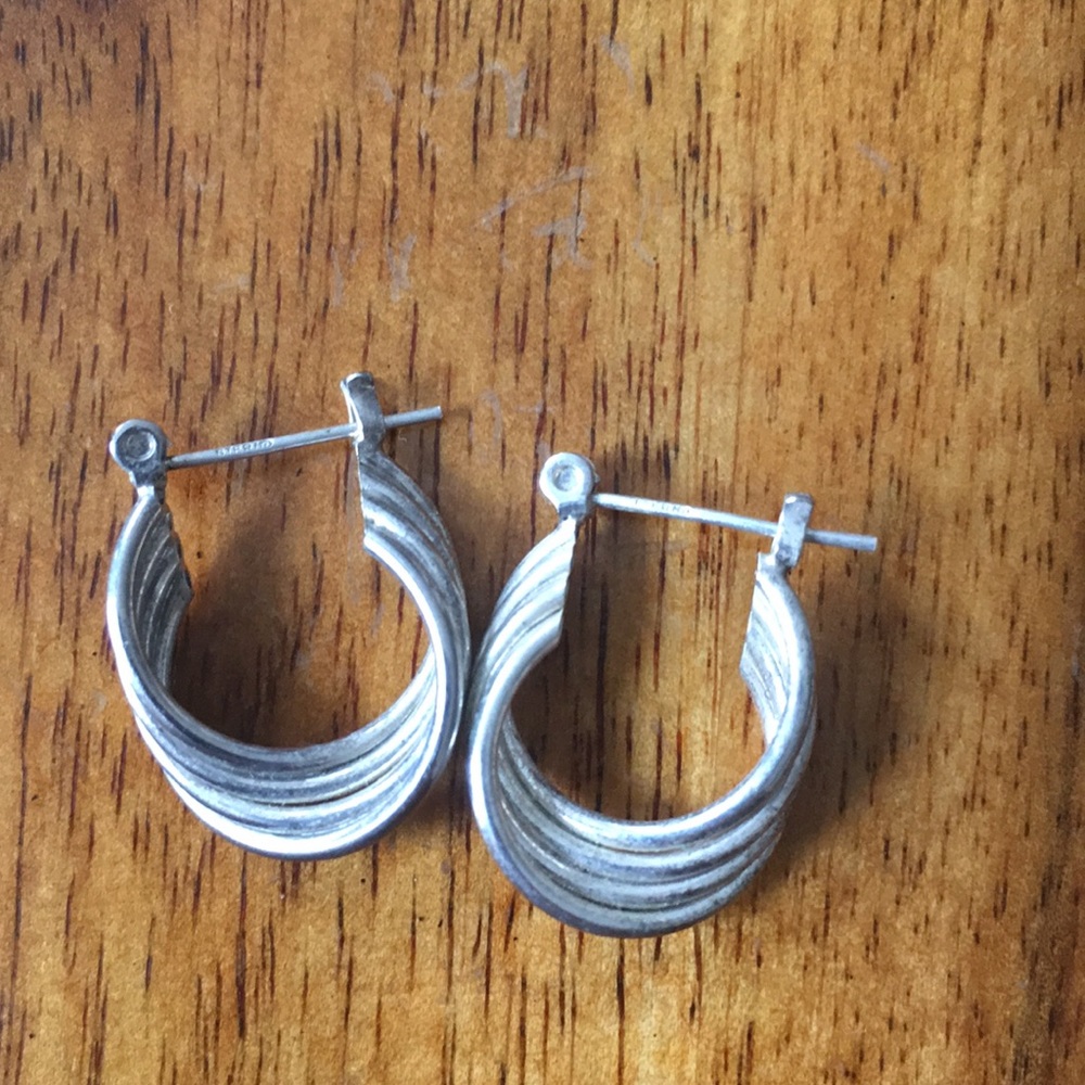 Silver earrings